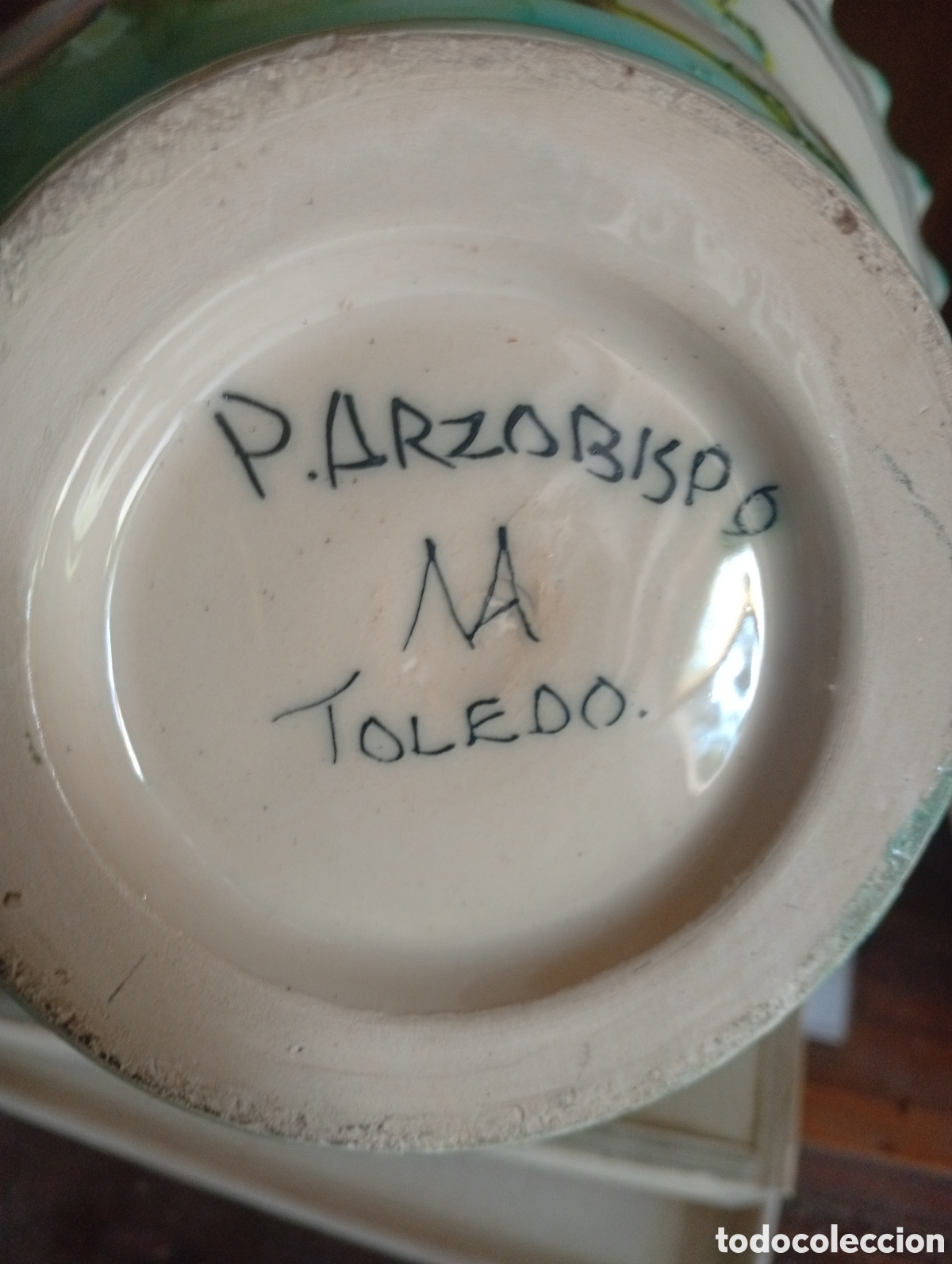 Antig&uuml;edades: Cesta de cer&agrave;mica toledo - Foto 3