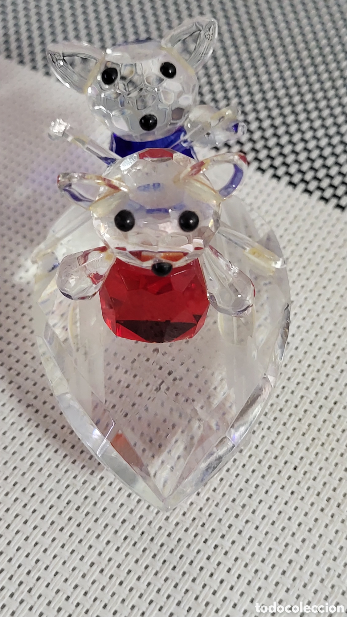 Antig&uuml;edades: Figura de cristal ositos - Foto 2