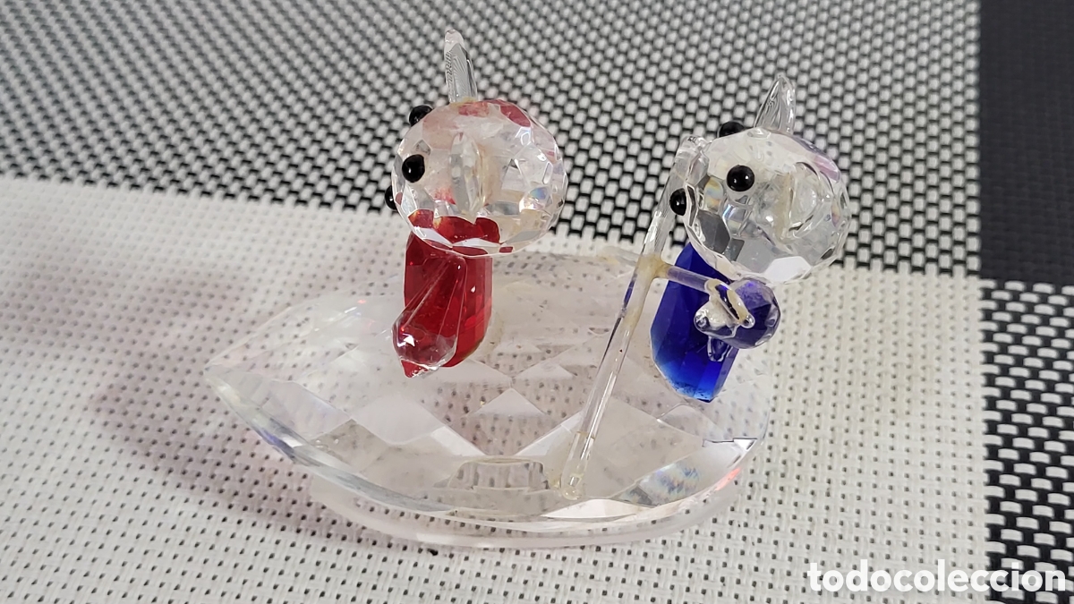 Antig&uuml;edades: Figura de cristal ositos - Foto 6