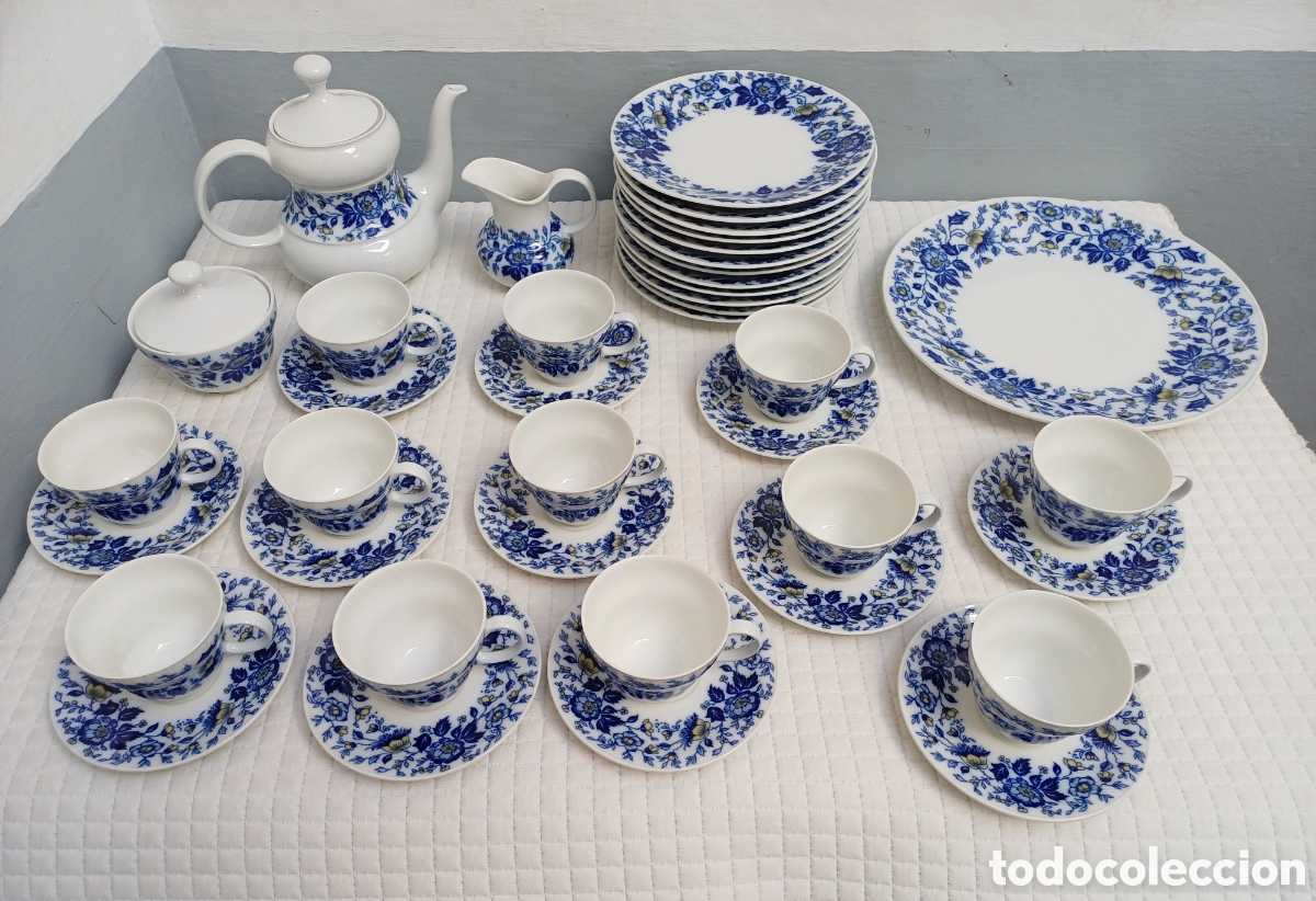 Antig&uuml;edades: Juego de merienda 12 servicios. Porcelana alemana, Bavaria