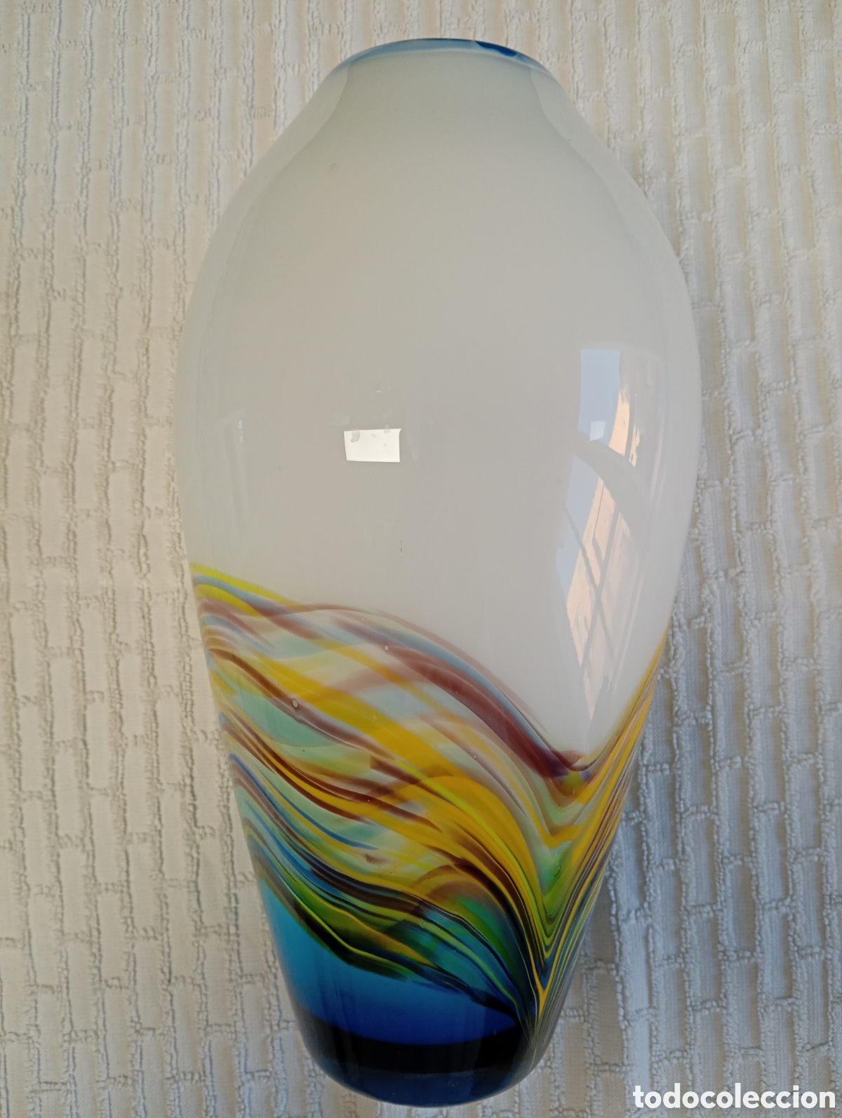 Antig&uuml;edades: Precioso jarr&oacute;n de cristal soplado de Murano.