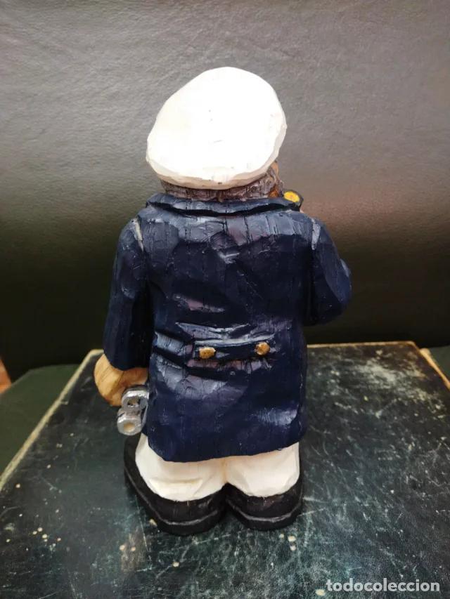 Antig&uuml;edades: Figura Capit&aacute;n Marino Madera - Foto 3
