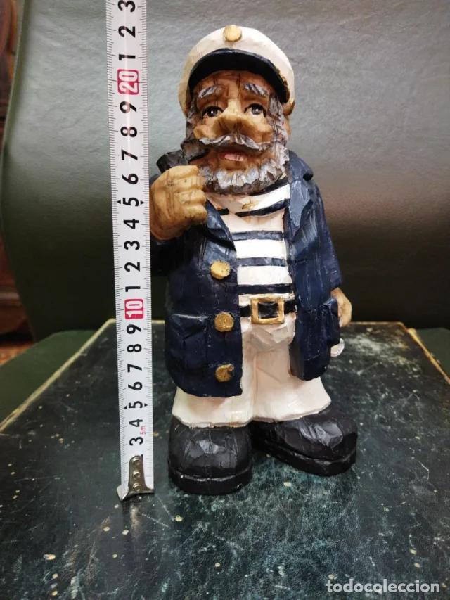 Antig&uuml;edades: Figura Capit&aacute;n Marino Madera - Foto 5