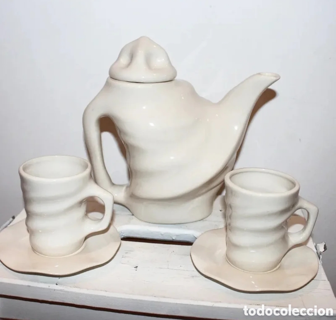 Antig&uuml;edades: Peculiar juego de t&eacute; para dos, cer&aacute;mica de autor