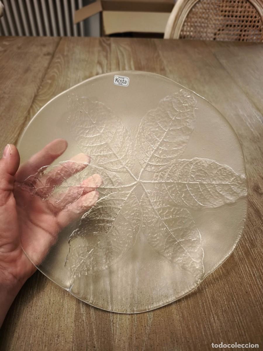 Antig&uuml;edades: Plato de Cristal Escandinavo Kosta Boda Hecho a Mano