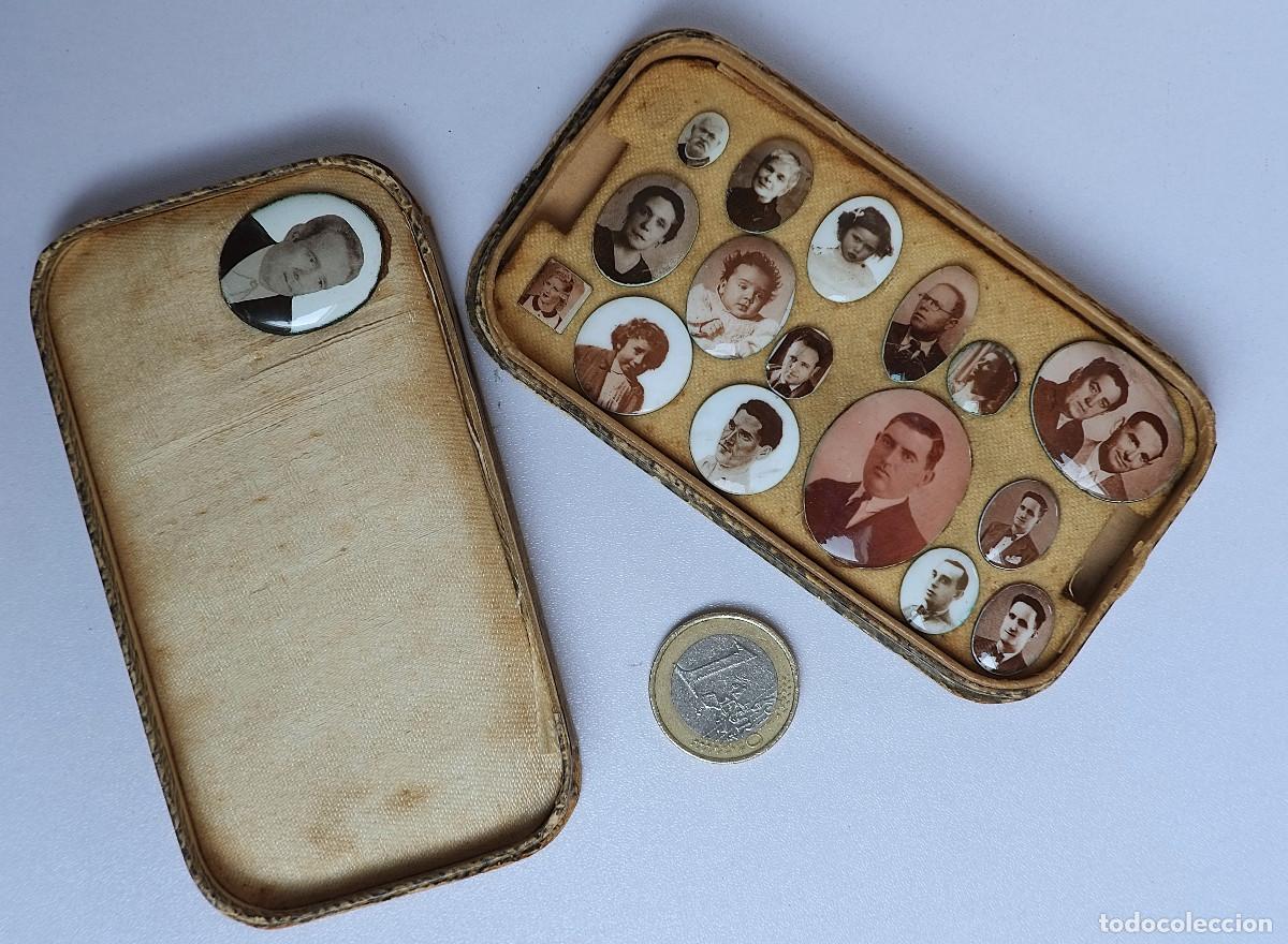 Antig&uuml;edades: &Aacute;LBUM FAMILIAR CON ESMALTES FOTOGR&Aacute;FICOS?. EN UNA ANTIGUA CAJA DE HILOS. A&Ntilde;OS 50.