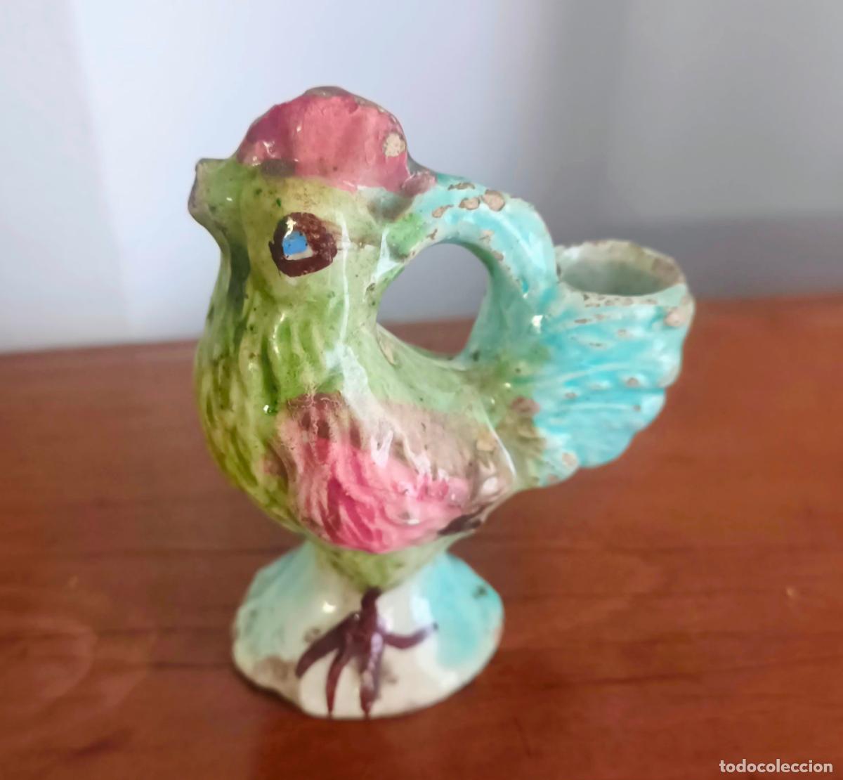 Antiquit&eacute;s: GALLO DE CER&Aacute;MICA POPULAR / SILBADOR DE AGUA / &Eacute;POCA
