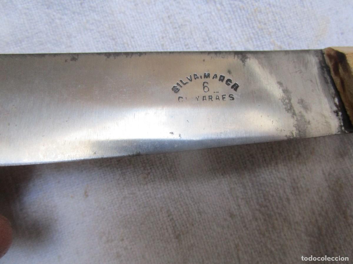 Antig&uuml;edades: CUCHILLO 23.5CM - SIN USO PREVIO, APROX 1940/50 LOGO ' J. FREITAS 28 ' DE GUIMARAES PORTUGAL + INFO