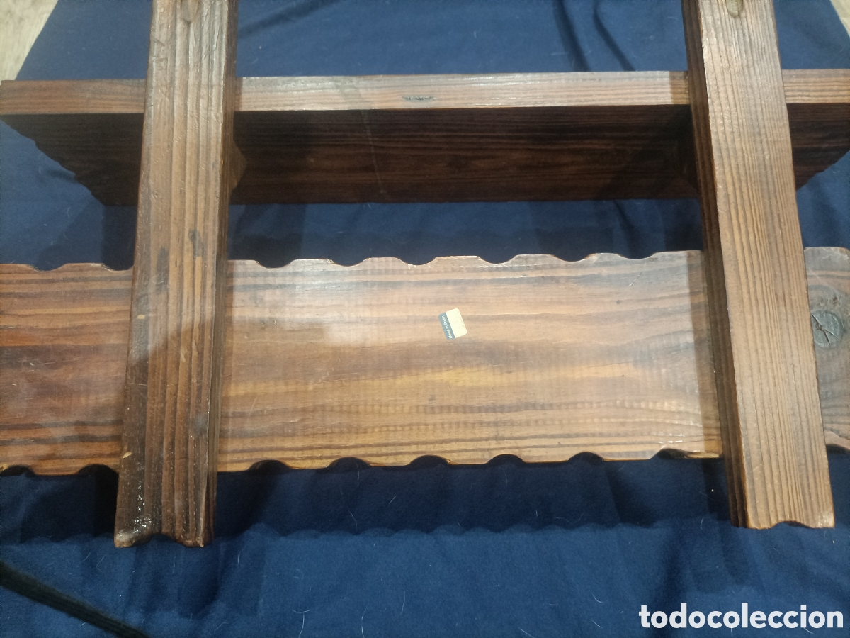Antig&uuml;edades: perchero de pared vintage con balda - Foto 3