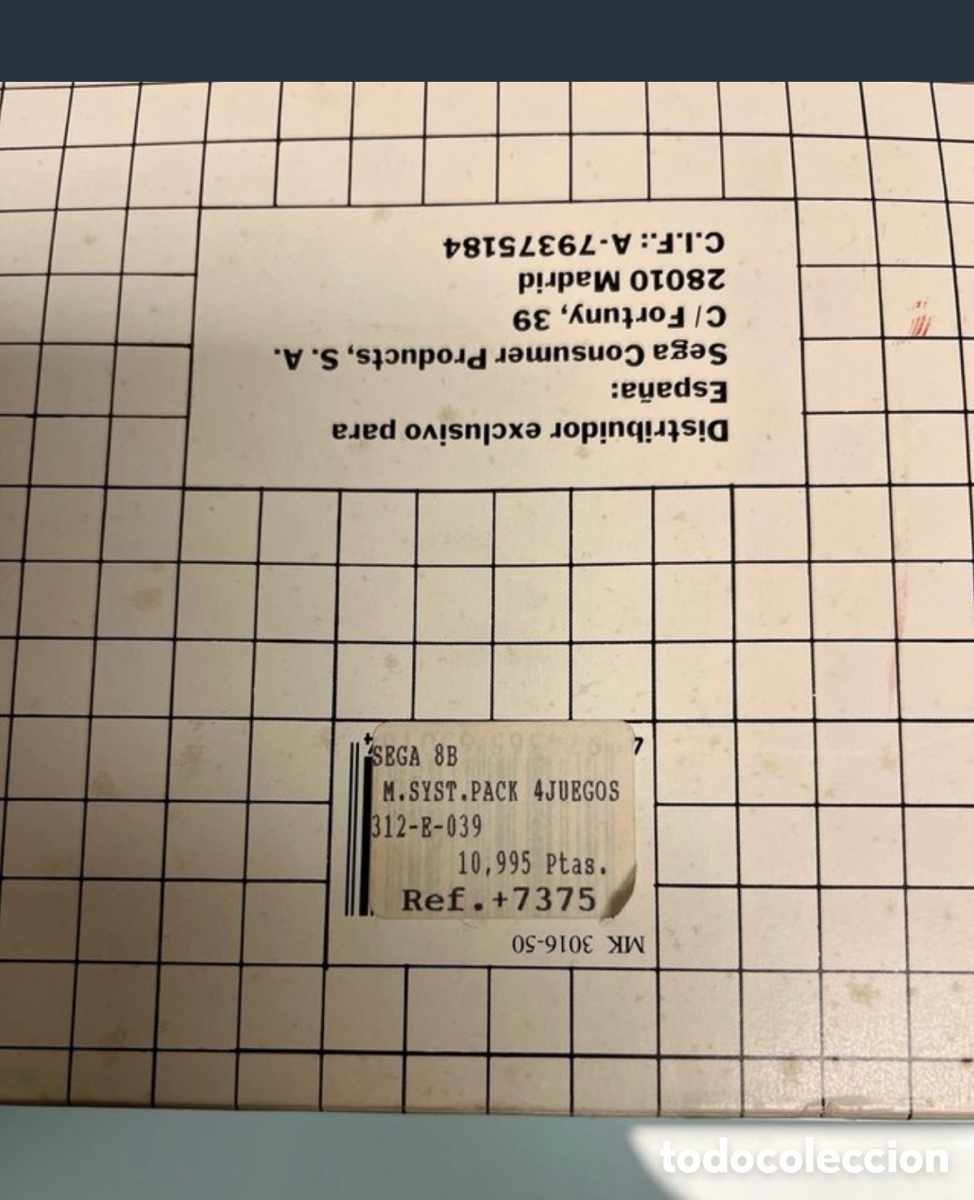 Antig&uuml;edades: Sega M&aacute;ster System II Pack 2 Sonic Coleccionista - Foto 2