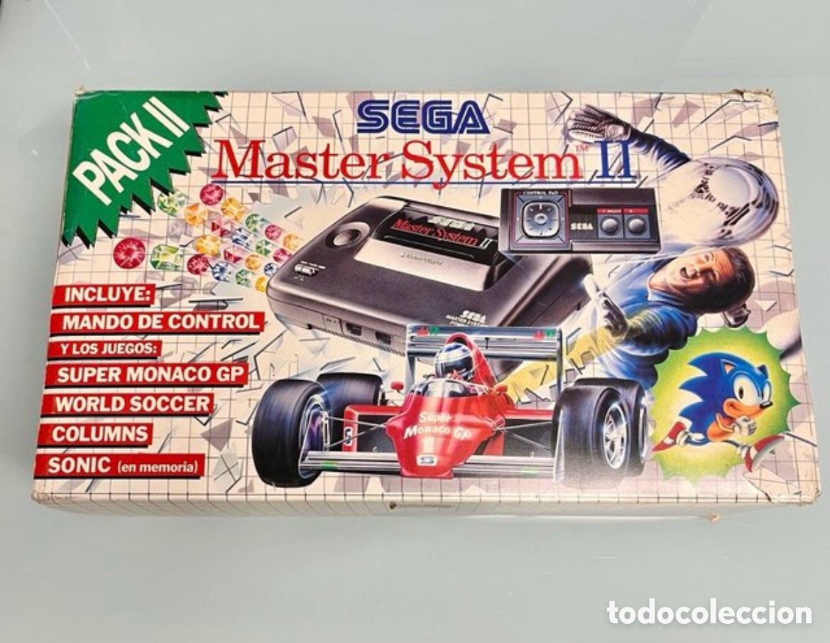 Antig&uuml;edades: Sega M&aacute;ster System II Pack 2 Sonic Coleccionista