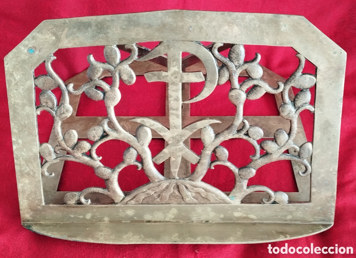 Antig&uuml;edades: Antiguo Atril Religioso Bronce.