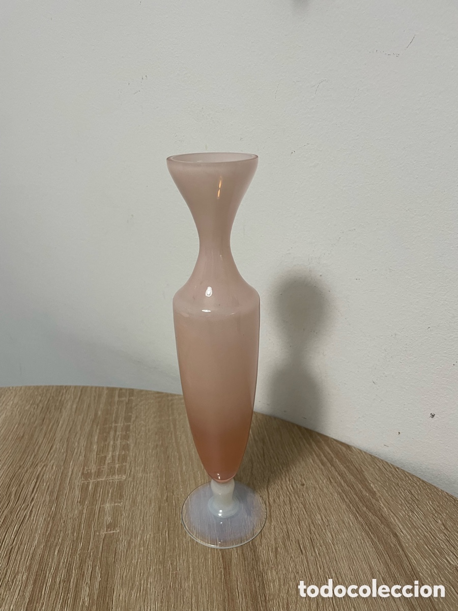 Antig&uuml;edades: COPA VIOLETERO MURANO ROSA Y TRANSPARENTE - Foto 2