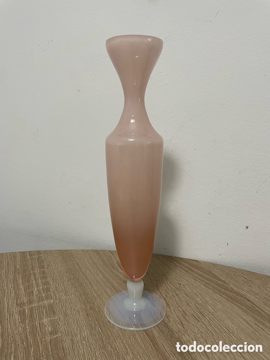 Antig&uuml;edades: COPA VIOLETERO MURANO ROSA Y TRANSPARENTE