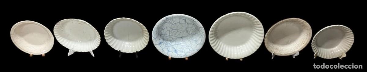 Antiques: Antiguo lote de 7 jofainas, palanganas, platos con sus soportes. Ideal para decorar. Ver