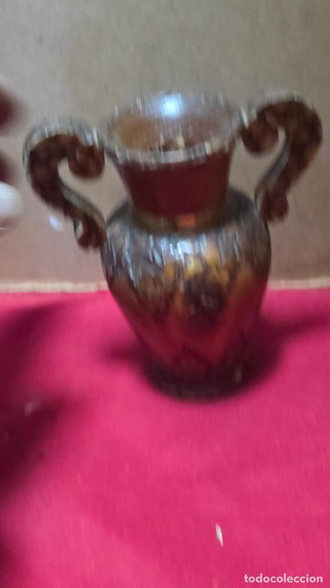 Antig&uuml;edades: jarron de madera vintage - Foto 4