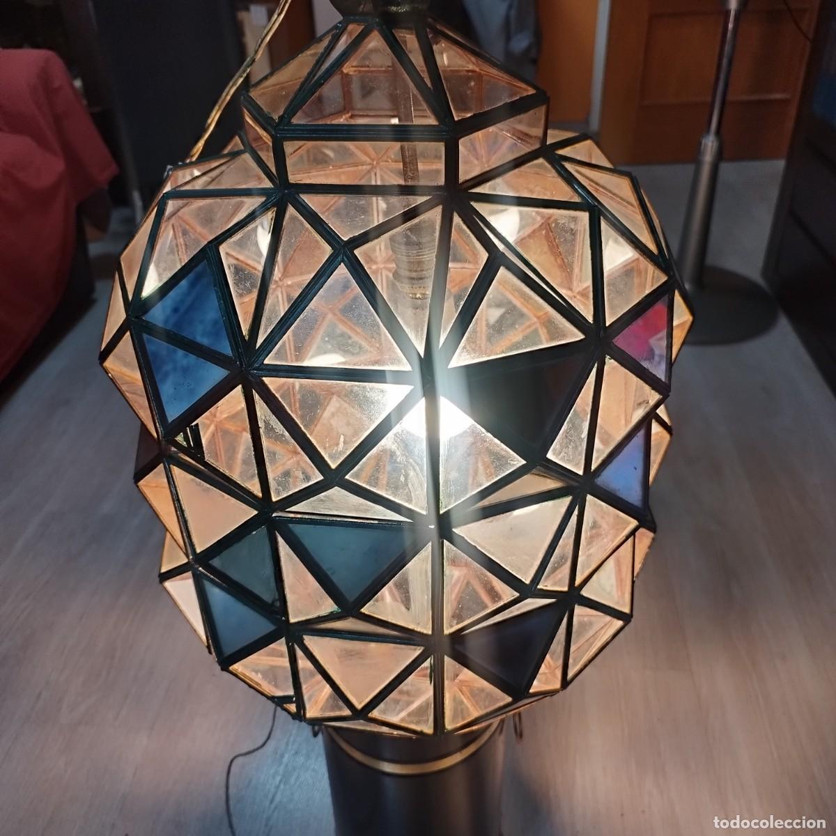 Antig&uuml;edades: MONUMENTAL LAMPARA FAROL COLGANTE GRANADINO GIGANTE - 70 CM LONGITUD X 40 CM DIAMETRO -