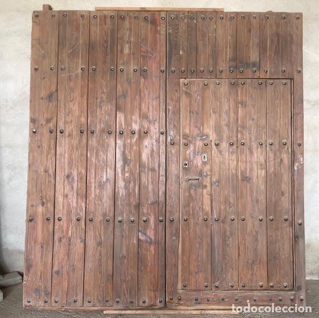Antig&uuml;edades: Carreteras de madera maciza antiguas puerta peatonal