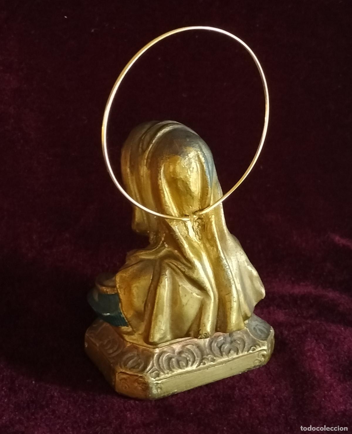 Antig&uuml;edades: BUSTO DEVOCIONAL EN MINIATURA DE LA VIRGEN MAR&Iacute;A. - Foto 5
