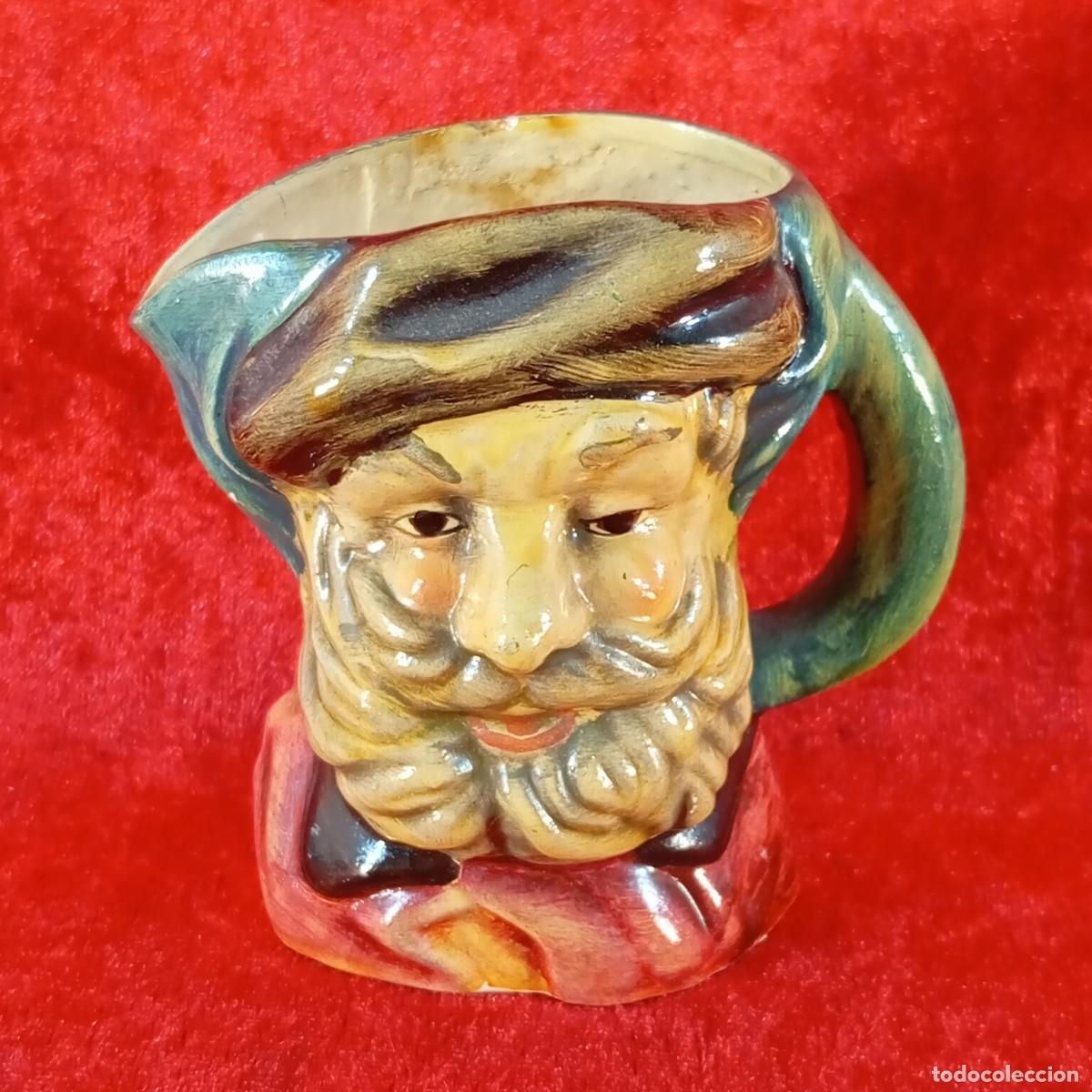 Antig&uuml;edades: MINI TAZA VINTAGE DE CERAMICA - ESTILO TOBY - PINTADA A MANO - SIGLO XX - 8,3 CM DE ALTO