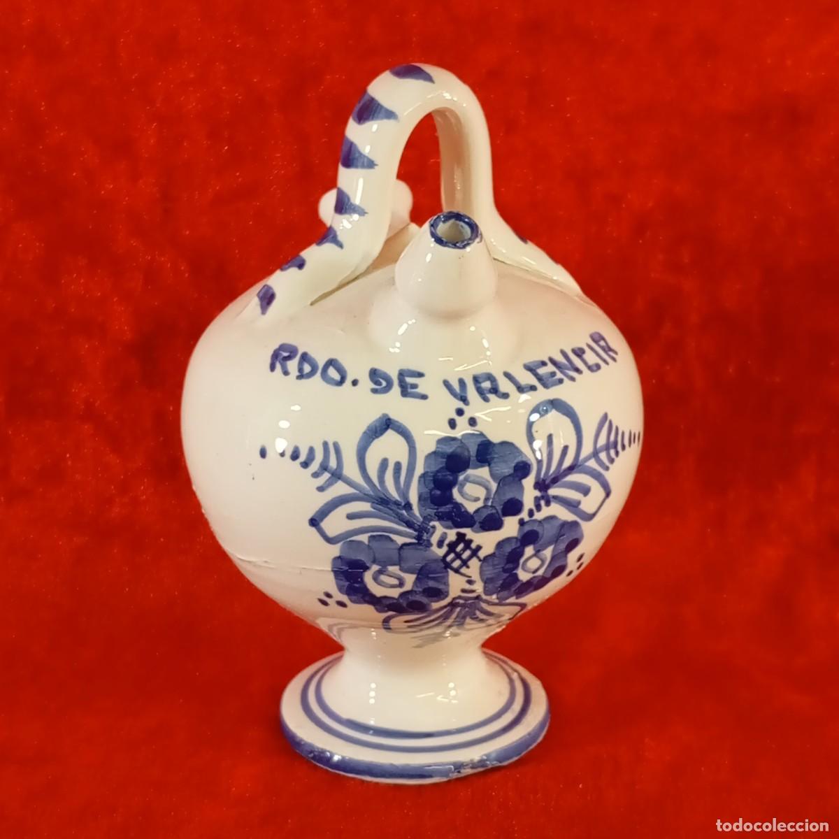 Antig&uuml;edades: PEQUE&Ntilde;O BOT&Iacute;JO DE CER&Aacute;MICA DECORATIVO - RECUERDO DE VALENCIA - 1980'S - 13,5 CM DE ALTO