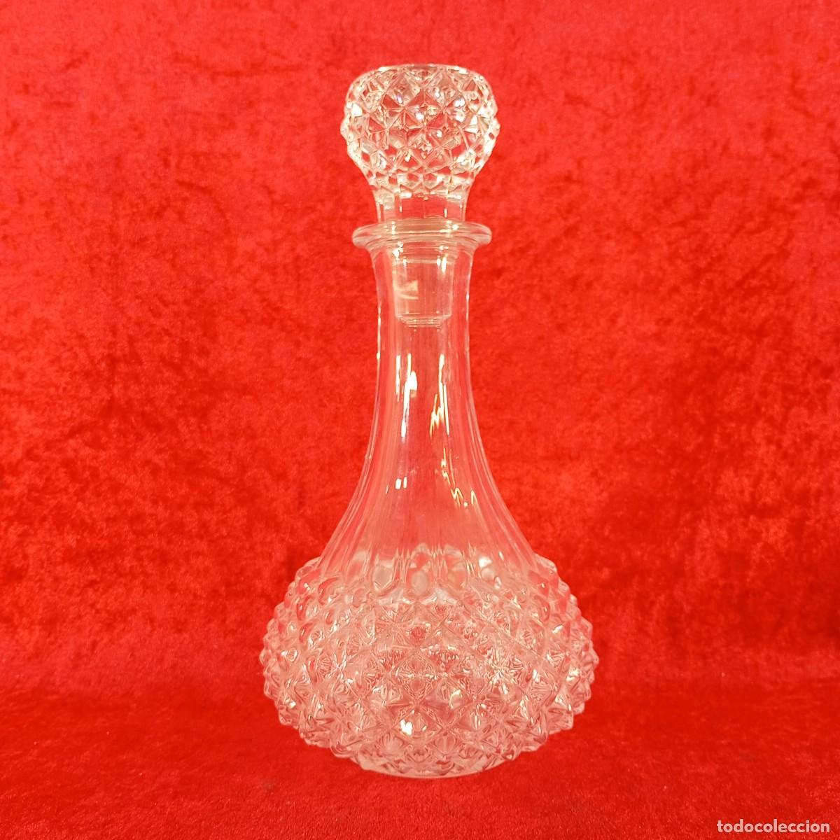 Antig&uuml;edades: ANTIGUA JARRA DE CRISTAL DE PLOMO - TALLADO A MANO - SIGLO XX - 27 CM DE ALTO
