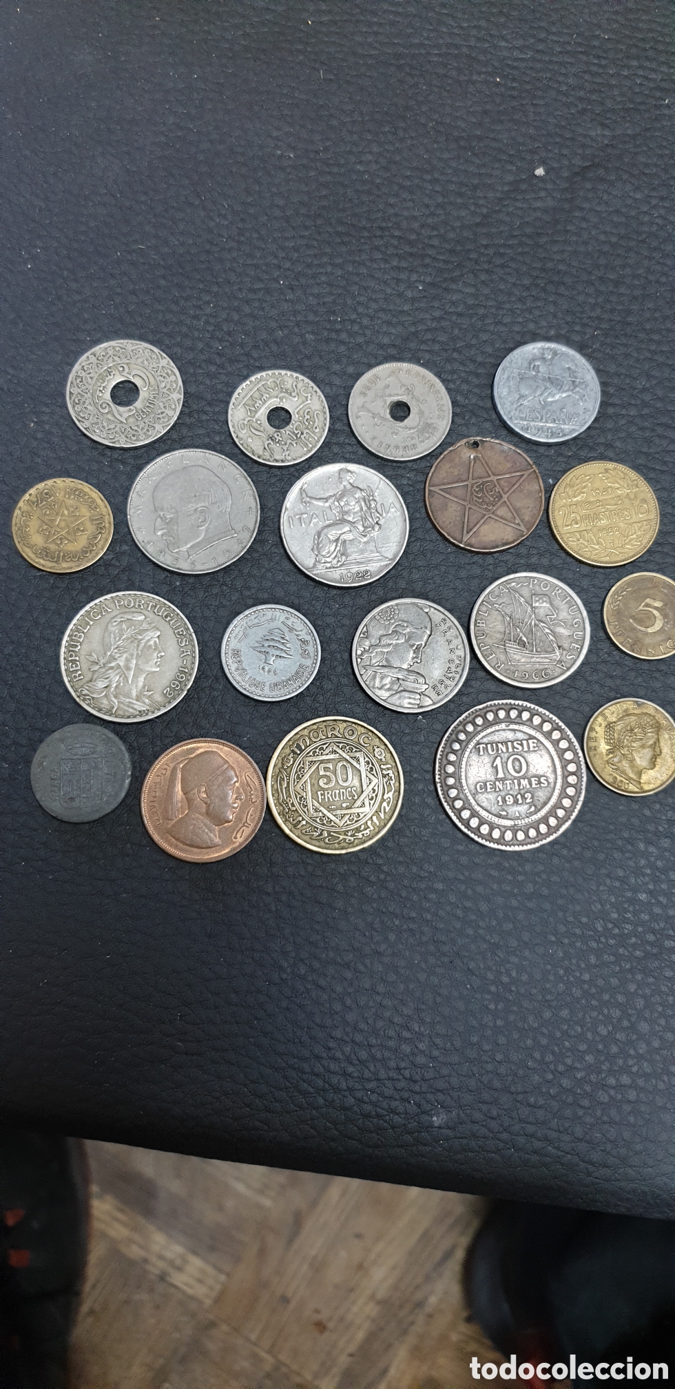 Antig&uuml;edades: lote variado de monedas antiguas y de distintos pa&iacute;ses