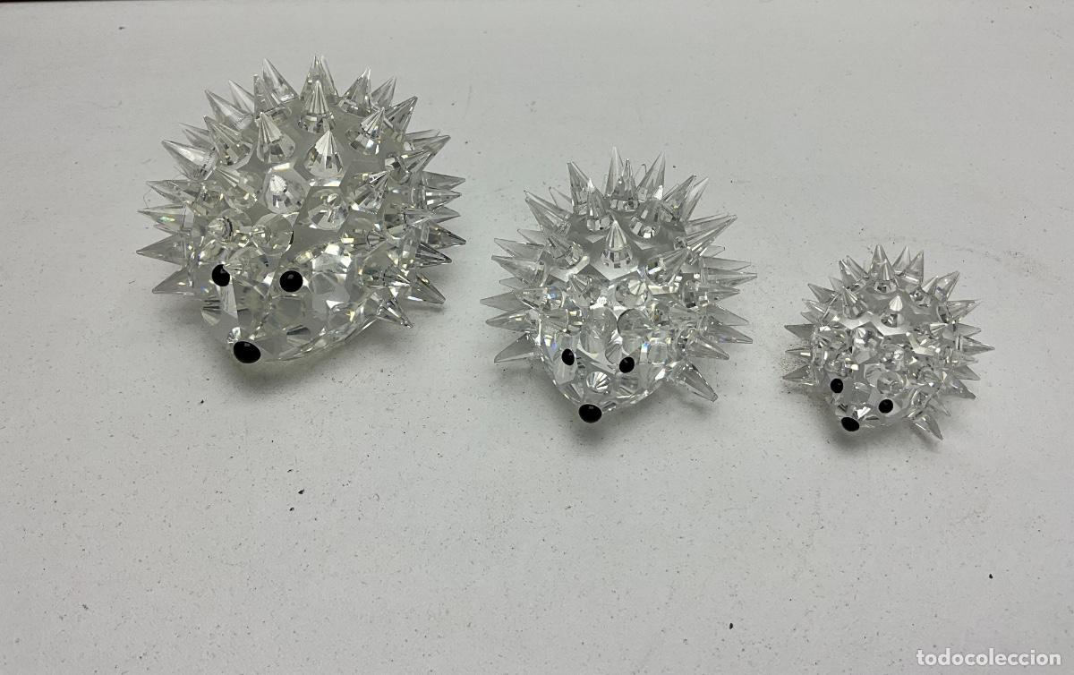 Antig&uuml;edades: LOTE 3 ERIZO CRISTAL SWAROVSKI - MIRAR FOTOS ADICIONALES