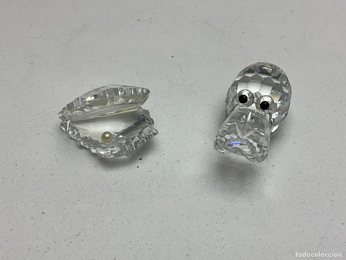 Antig&uuml;edades: LOTE CRISTAL SWAROVSKI - CONCHA CON PERLA - HIPOP&Oacute;TAMO - EN PERFECTO ESTADO -MIRAR FOTOS ADICIONALES