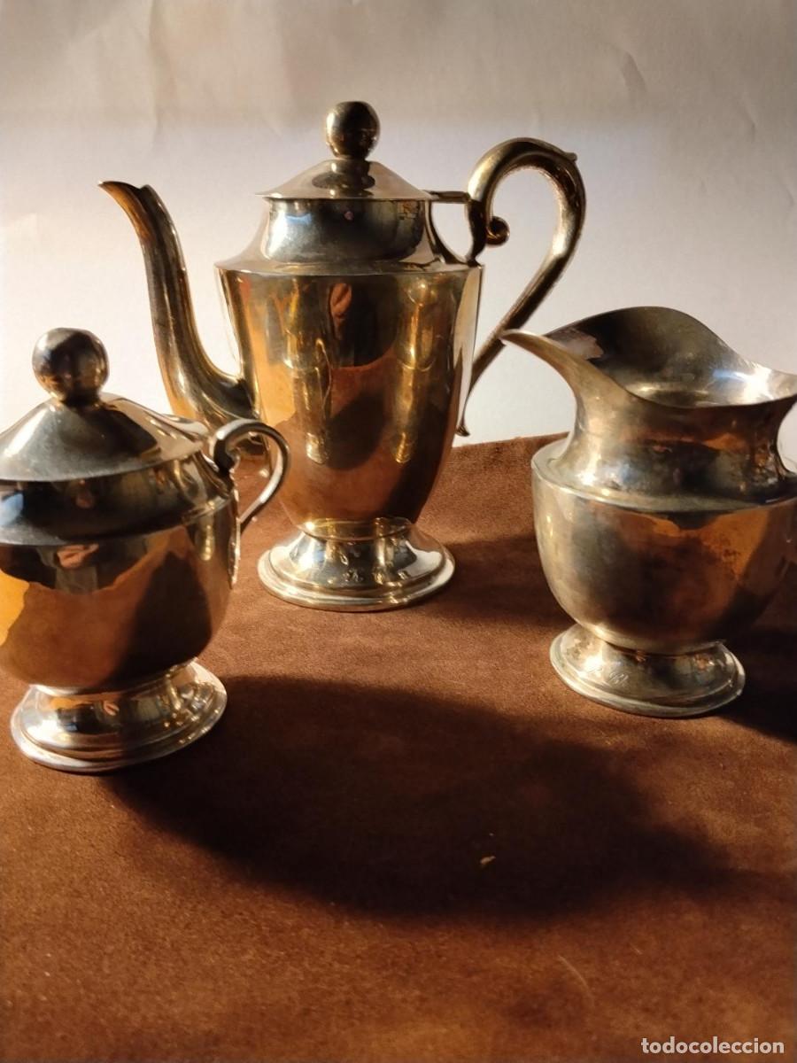 Antig&uuml;edades: Juego de Caf&eacute; / T&eacute; Antiguo de Plata Ley .950 / .925 &ndash; Plater&iacute;a Emma M&eacute;xico (797 g)