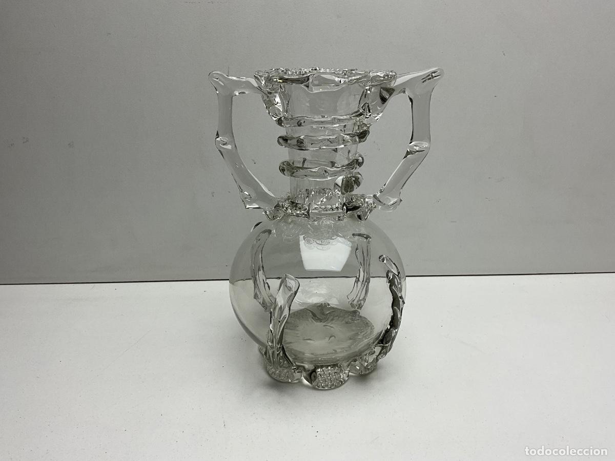 Antig&uuml;edades: JARR&Oacute;N CRISTAL SOPLADO CON LATICINIO - PERFECTO ESTADO
