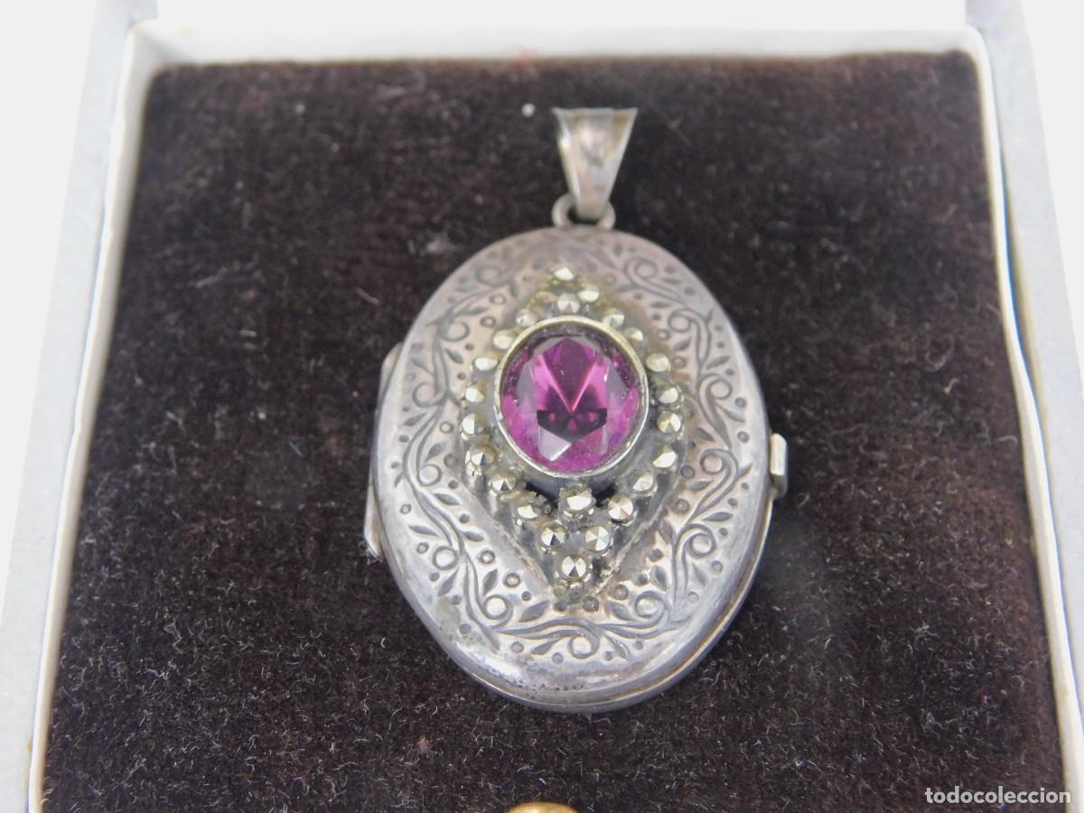 Antig&uuml;edades: COLGANTE GUARDAPELO - PORTAFOTOS DE PLATA