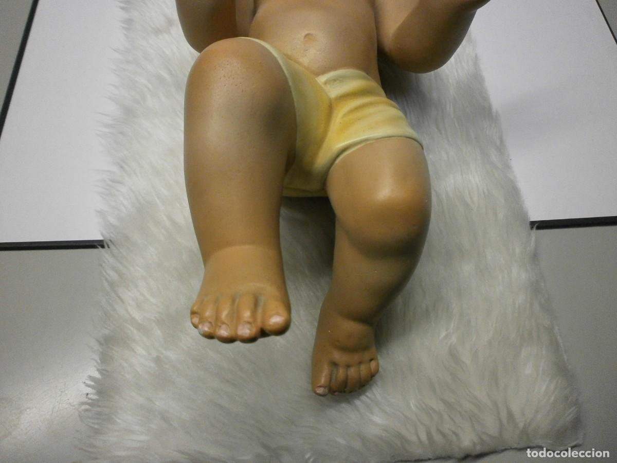 Antig&uuml;edades: ni&ntilde;o jesus ojos de cristal 36 cms - Foto 6