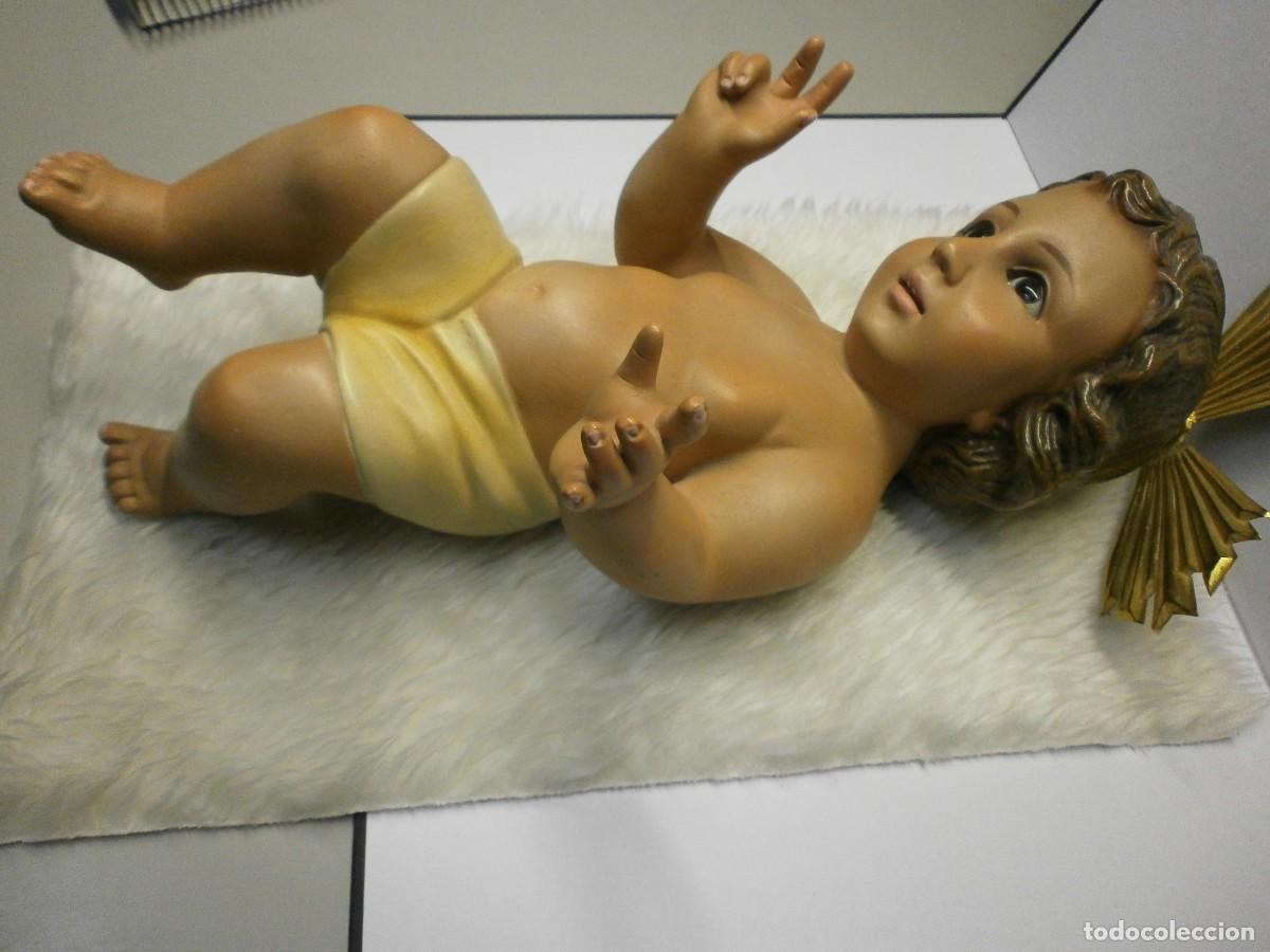 Antig&uuml;edades: ni&ntilde;o jesus ojos de cristal 36 cms - Foto 8