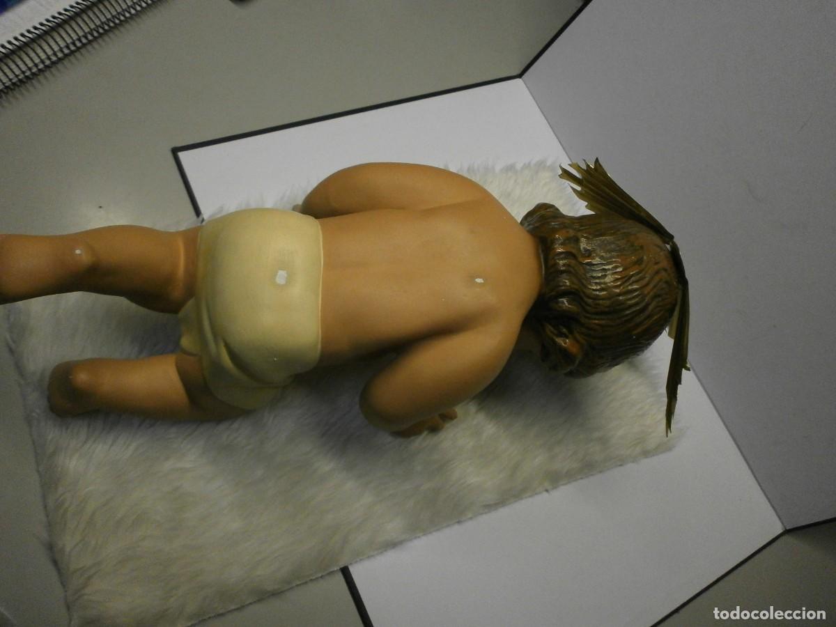 Antig&uuml;edades: ni&ntilde;o jesus ojos de cristal 36 cms - Foto 10