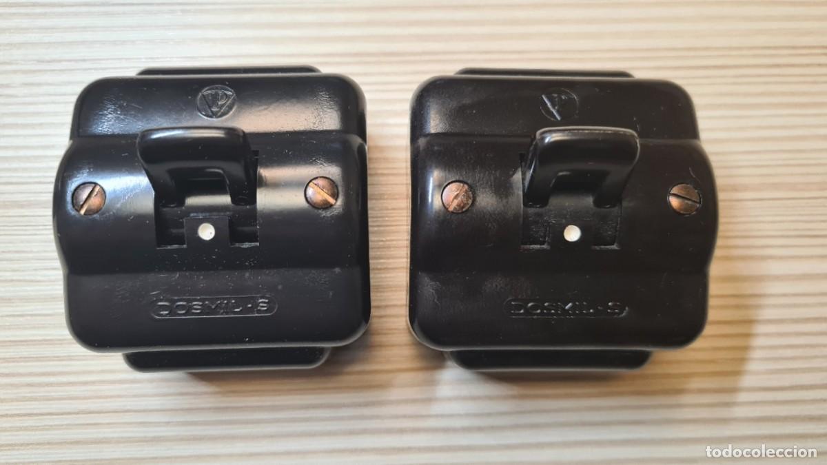 Antig&uuml;edades: LOTE DE 2 ANTIGUOS INTERRUPTORES DOSMIL-S EN BAQUELITA. NUEVOS. MOD. 2662