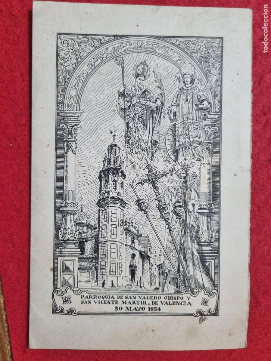Oggetti Antichi: BODAS DE ORO DE SACERDOTES VALENCIA 1954 PARROQUIA DE SAN VALERO ORIGINAL KV1