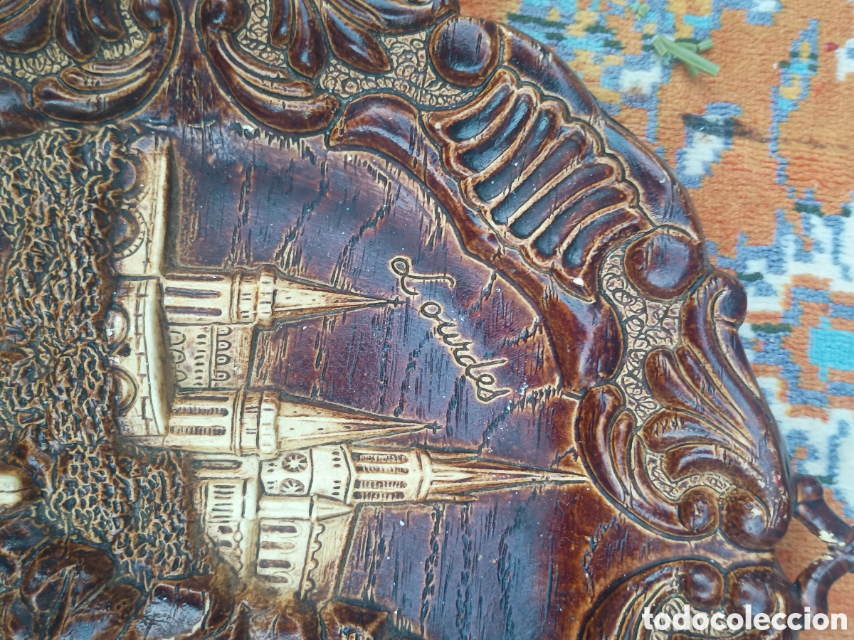 Antig&uuml;edades: Plata de la virgen de Lourdes - Foto 2