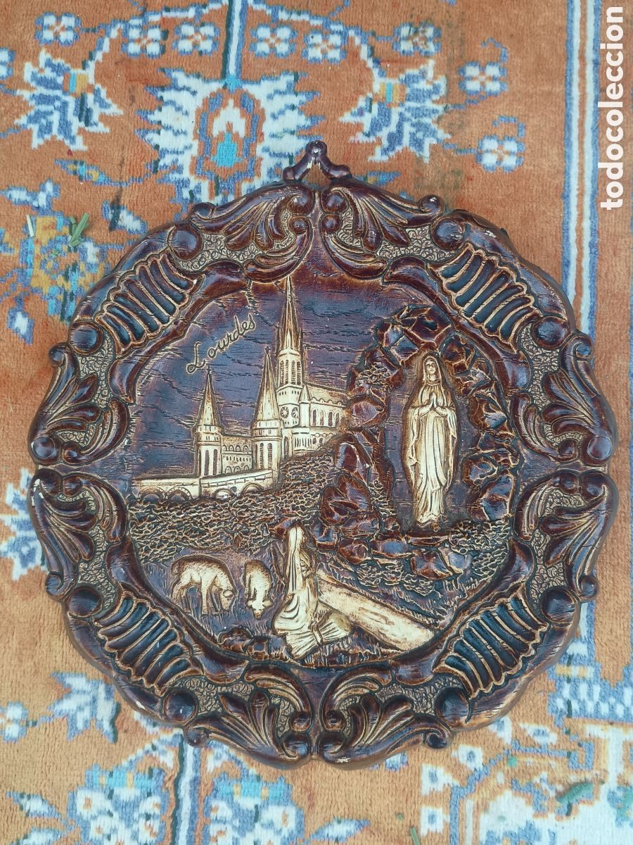 Antiguidades: Plata de la virgen de Lourdes