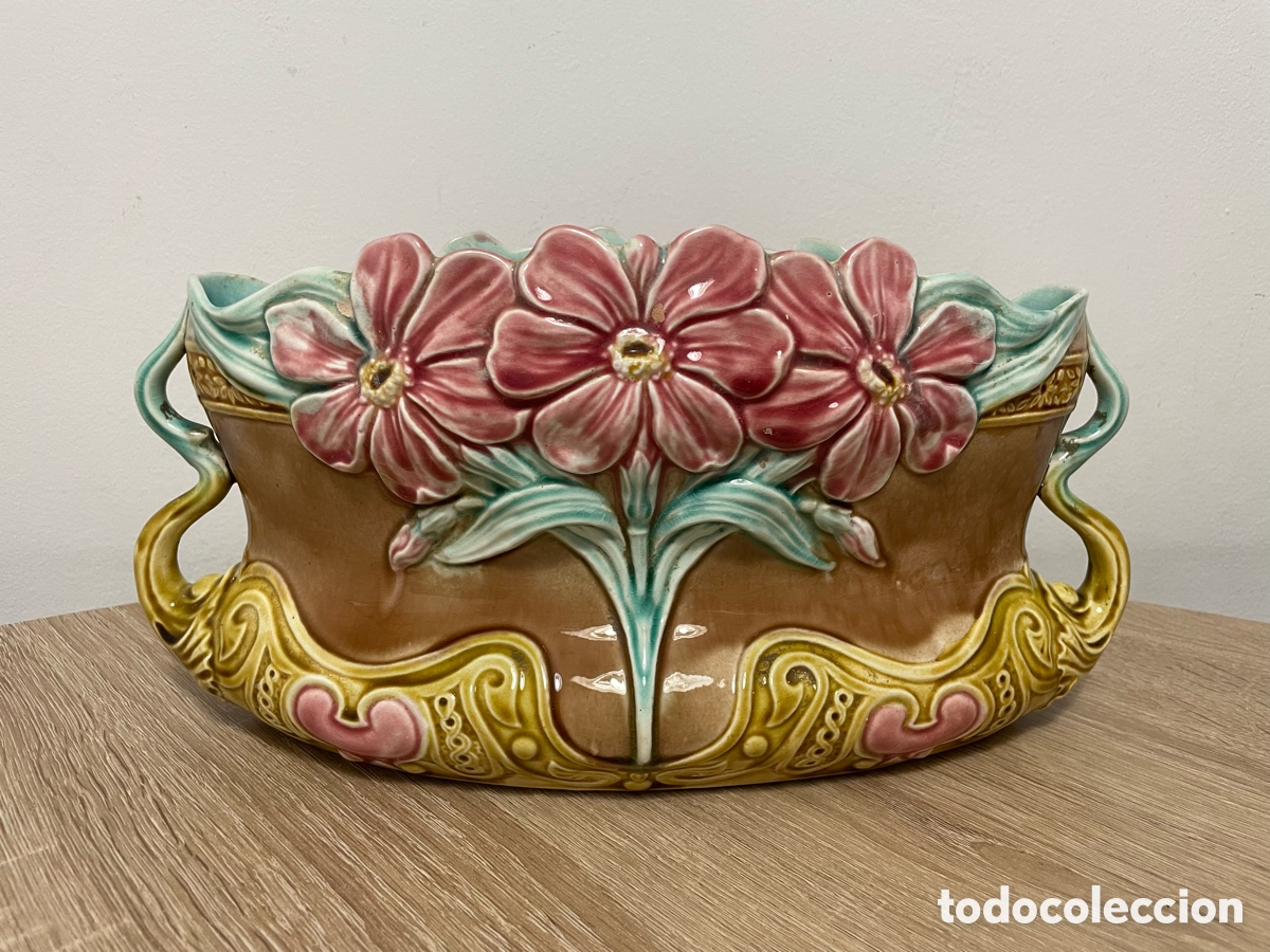 Antig&uuml;edades: MACETERO JARDINERA MODERNISTA FRIE ONNAING