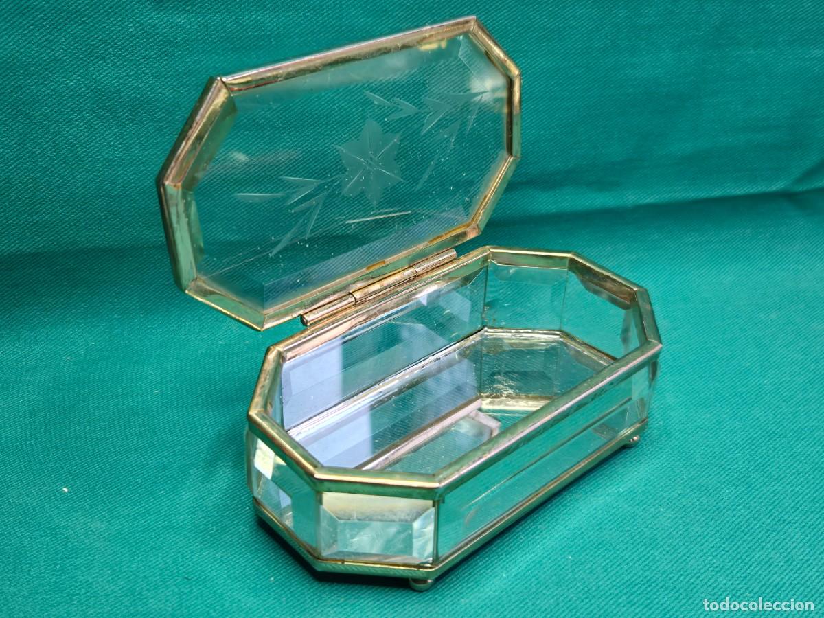 Antig&uuml;edades: PEQUE&Ntilde;O JOYERO DE CRISTAL BISELADO - Foto 6