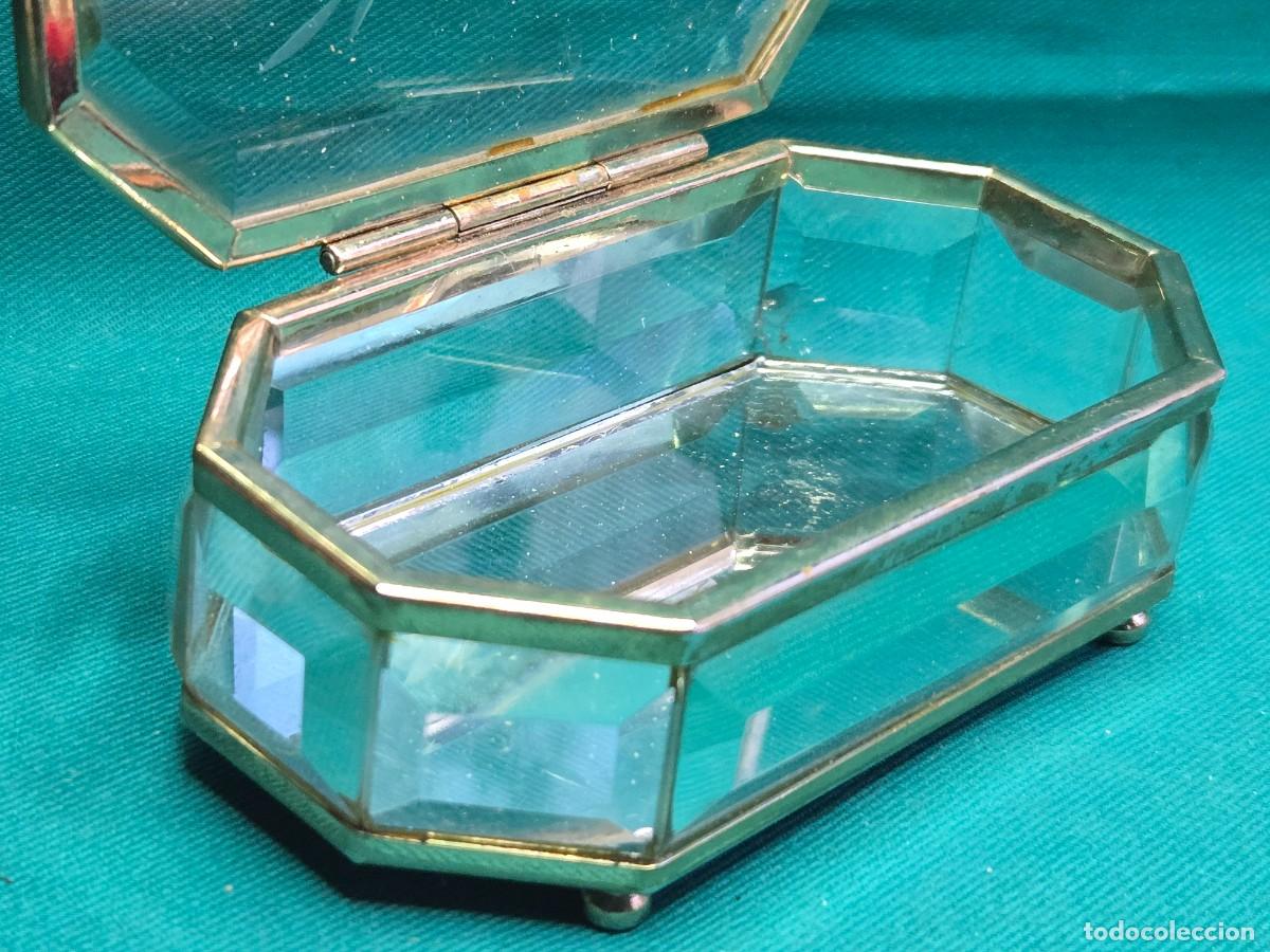 Antig&uuml;edades: PEQUE&Ntilde;O JOYERO DE CRISTAL BISELADO - Foto 7