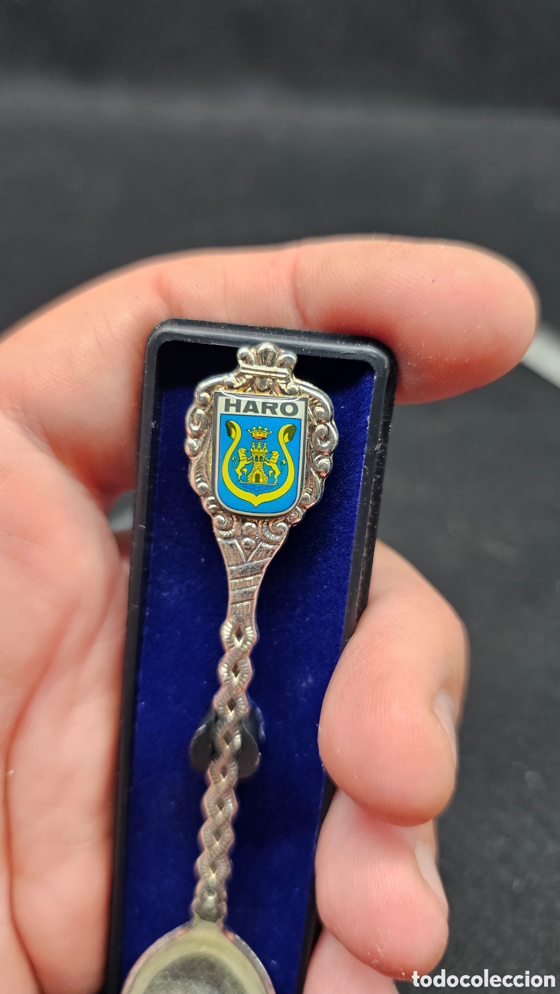 Antig&uuml;edades: Cucharilla de colecci&oacute;n ba&ntilde;ada en plata - Foto 3