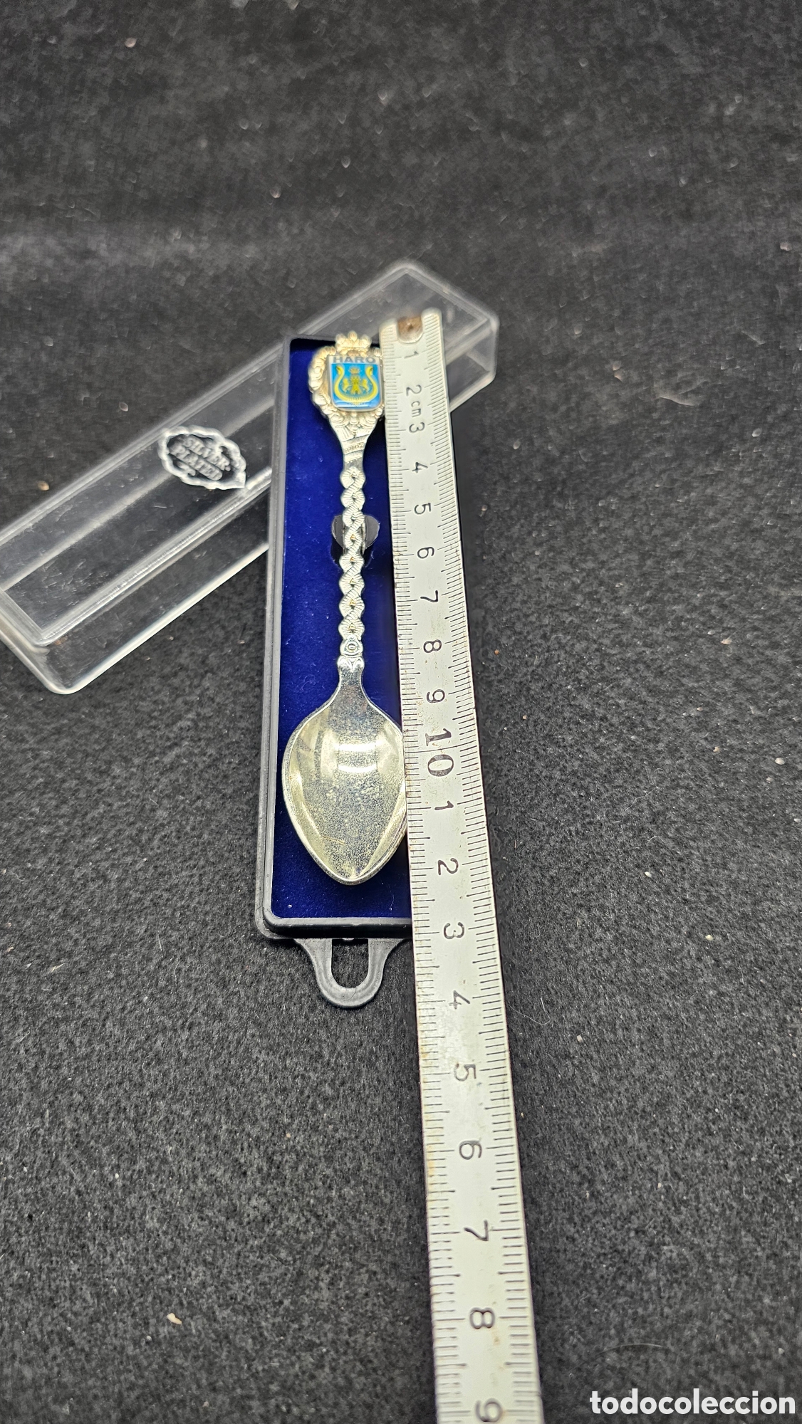 Antig&uuml;edades: Cucharilla de colecci&oacute;n ba&ntilde;ada en plata - Foto 4