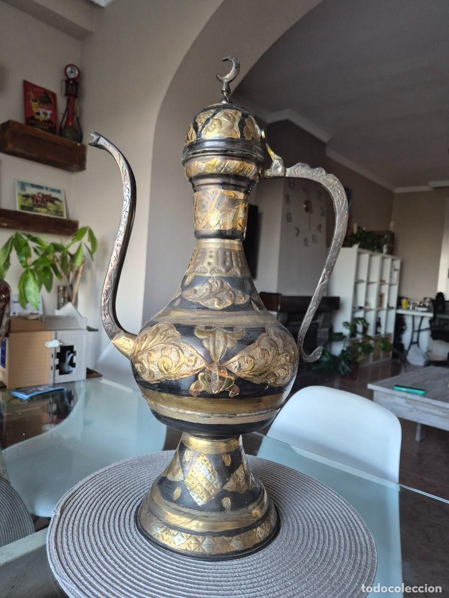 Antig&uuml;edades: Aftaba Tetera oriental turca metal laton 56cm alto