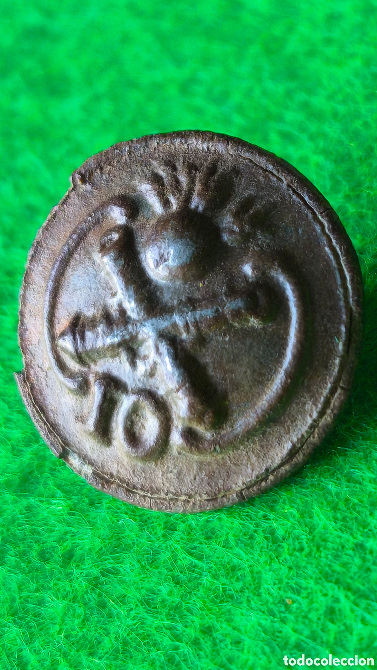 Antig&uuml;edades: Bot&oacute;n franc&eacute;s artiller&iacute;a 10 peque&ntilde;o 15 mm Guerra Independencia
