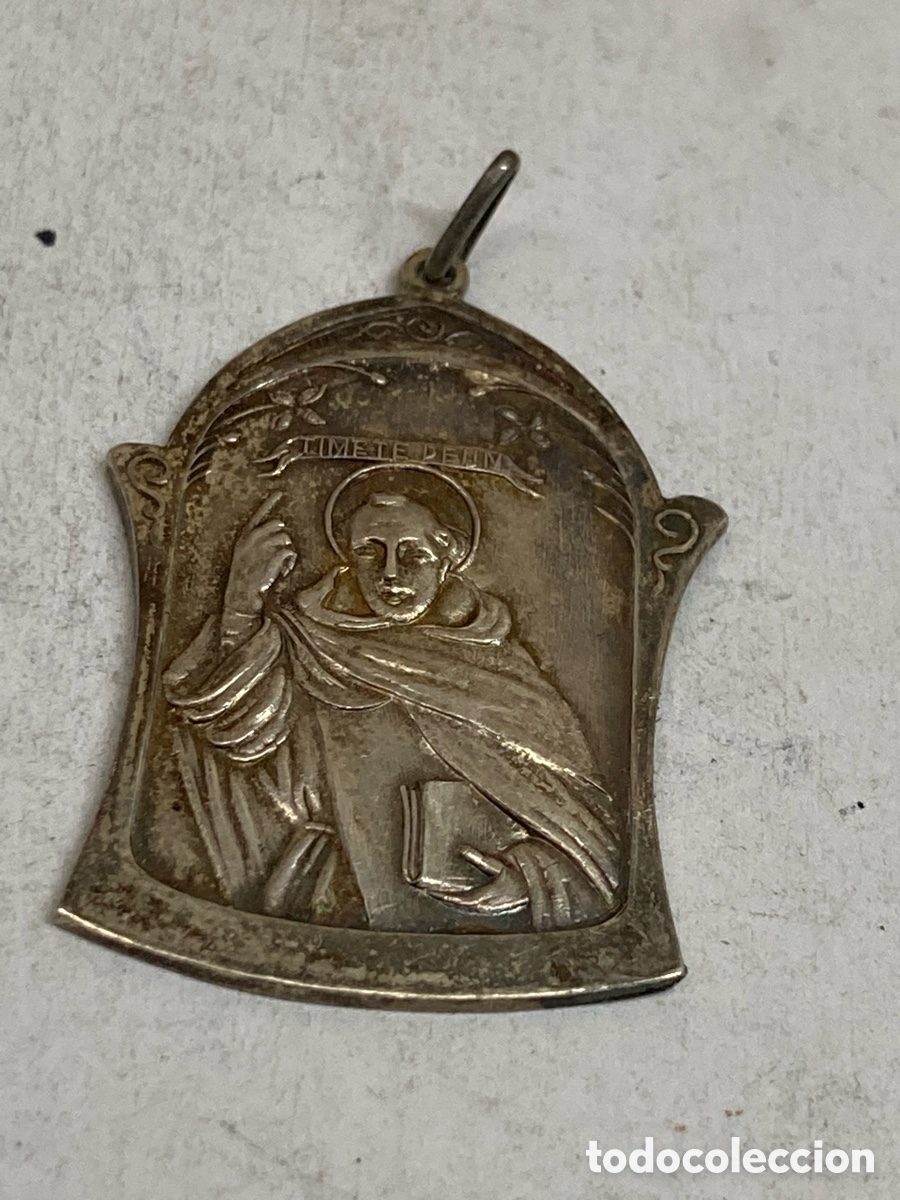 Antiguidades: Medalla de plata religiosa C676