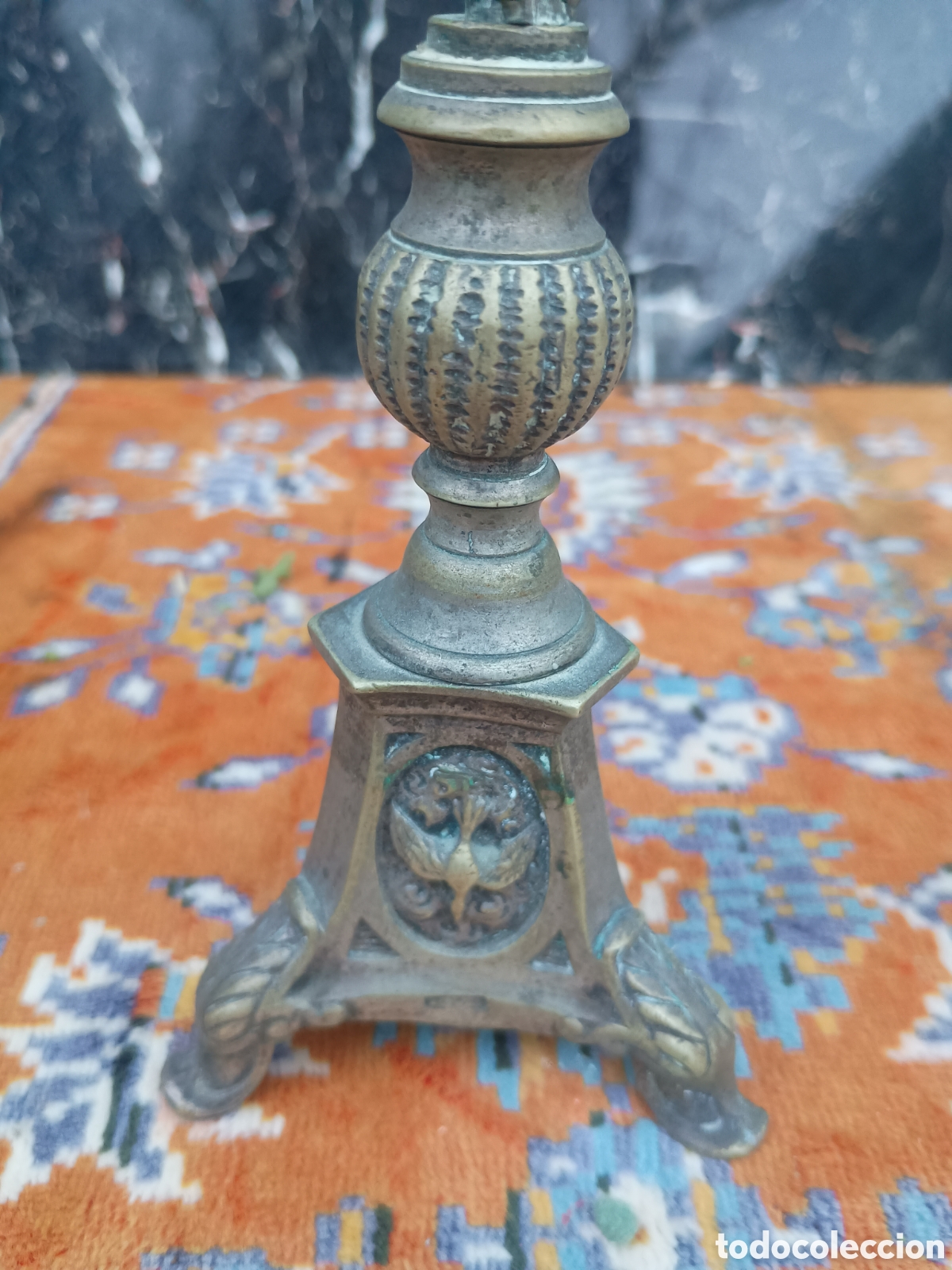 Antig&uuml;edades: Crucifijo bas&eacute; altar - Foto 2