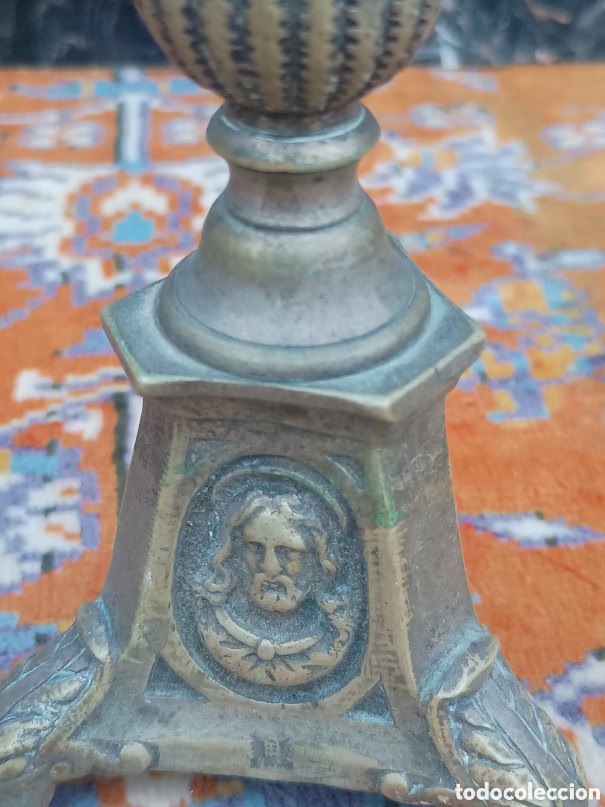 Antig&uuml;edades: Crucifijo bas&eacute; altar - Foto 3
