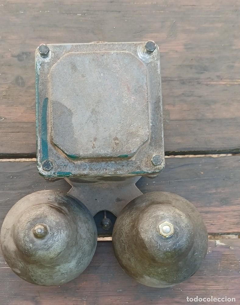 Antig&uuml;edades: Antiguo Timbre Industrial Estanco de Doble Campana (Miner&iacute;a / Ferroviario / Alta Resistencia)